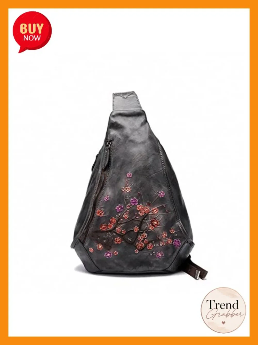 Genuine Leather Sling Bag Vintage Handmade Crossbody Backpack Daypack Satchel